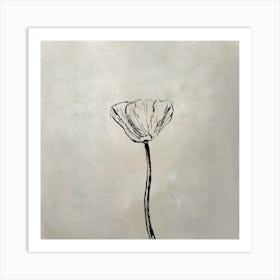 Line Art Flower Art Print