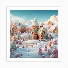 Gingerbread Village 1 Art Print