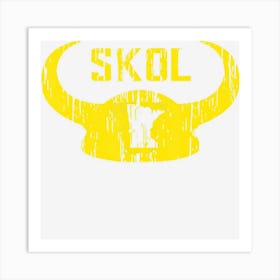 Skol Nordic Scandinavian Warrior Viking Helmet Art Print