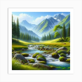 Mountain Stream 10 Art Print