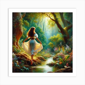 Girl In The Forest22 Art Print