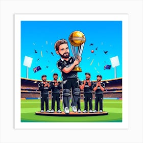 New Zealand Cricket Team Art Print