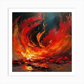 Flames Of Fire 2 Art Print