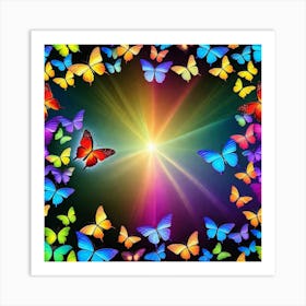 Colorful Butterflies 69 Art Print