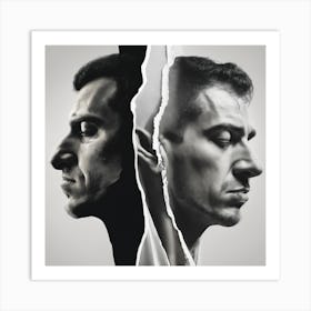 Two Men Facing Each Other Art Print