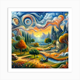 Landscape Painting 9 Art Print