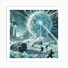 A Futuristic Sci Fi Depiction Of The Freezing Effe Art Print