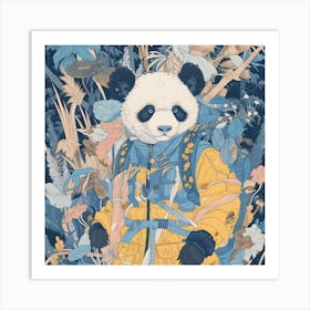 Kawaii Panda Explorer Art Print