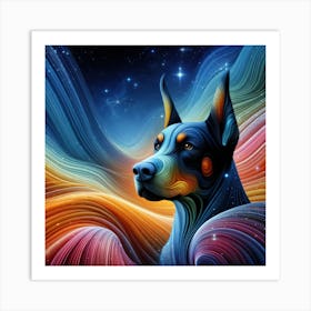 Doberman Art Print