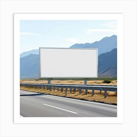 Mock Up Blank Billboard Roadside Advertising Large Outdoor Customizable Template Unprinted (42) Art Print