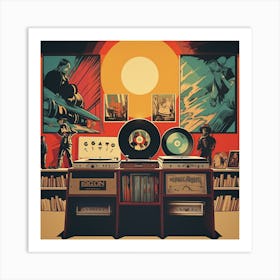 Classic Vinyl Records Art Print