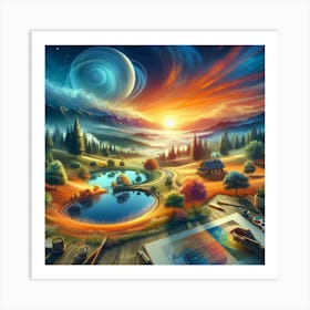 Stunning Nightscapes For A Calming Atmosphere Art Print