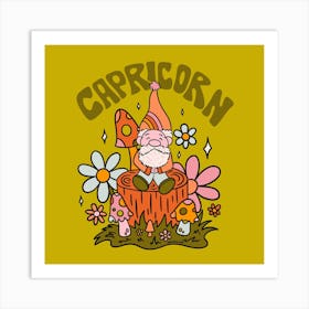 Capricorn Gnome Art Print