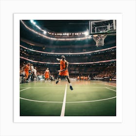 Basketball Player In Action 8 Art Print