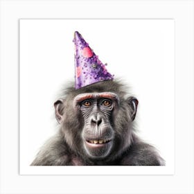 Birthday Chimp Art Print