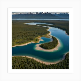 Default Create Unique Design Of Alaskan Lakes 0 Art Print