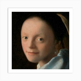 Portrait Of A Girl With A Pearl Earring Art Print