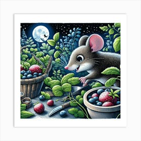 Mouse In The Garden 2 Art Print