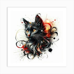 Black Cat 1 Art Print