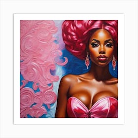 'Pink Woman' Art Print