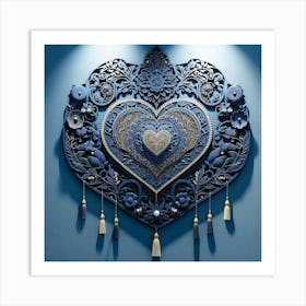 Heart Of Blue 1 Art Print