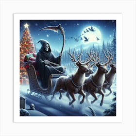 The grim reaper santa (Variant 3) Art Print