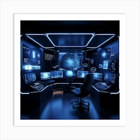 Futuristic Computer Room 1 Art Print