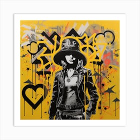 Graffiti Girl 1 Art Print