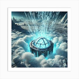 A Futuristic Sci Fi Depiction Of A Frost Trap In A Art Print