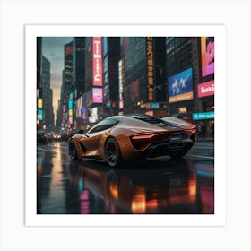 Futuristic Sports Car 4 Art Print