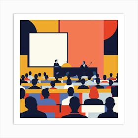 Illustration Of A Conference Art Print