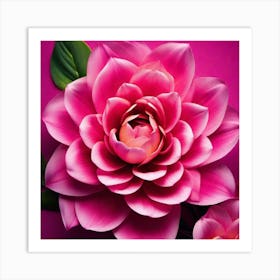 Pink Flowers On A Pink Background Art Print