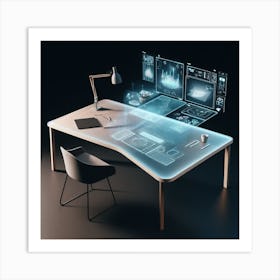 Futuristic Desk Art Print