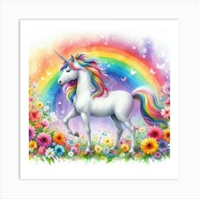 Unicorn Rainbow 2 Art Print