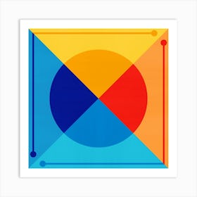 Geometric and colorful shapes 14 Art Print