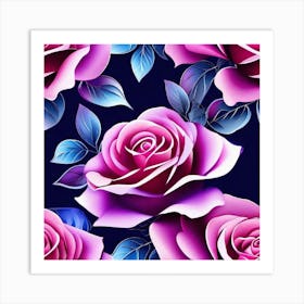 Roses Wallpaper 12 Art Print