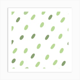 Minimalist green pattern Art Print