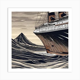 Titanic Canvas Print Art Print