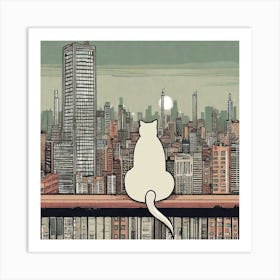 Staring Cat Art Print