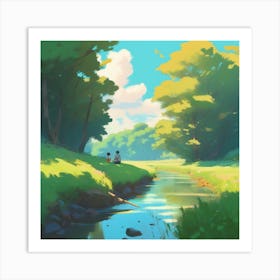 River In The Woods 6 Art Print