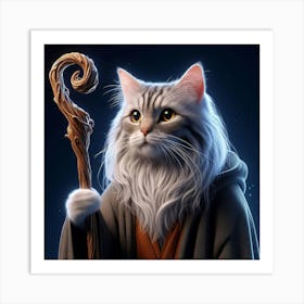 Wizard'S Cat Art Print