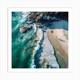 Aerial Beach Photograph Art Print