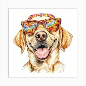 Dog In Sunglasses 6 Art Print