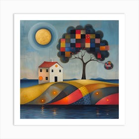 House By The Lake Art Print