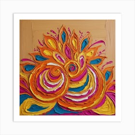 Rangoli Painting Art Print