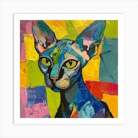 Kisha2849 Picasso Style Hairless Cat No Negative Space Full Pag 51410a6b F7dc 4642 975b 3e0aab39424c Art Print