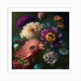 Flowers In A Vase 3 Art Print