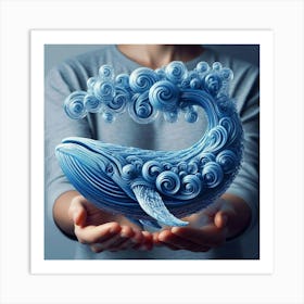 3d Whale Art Print