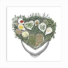 Heart Of Herbs Art Print