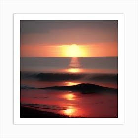 Sunset At The Beach 316 Art Print